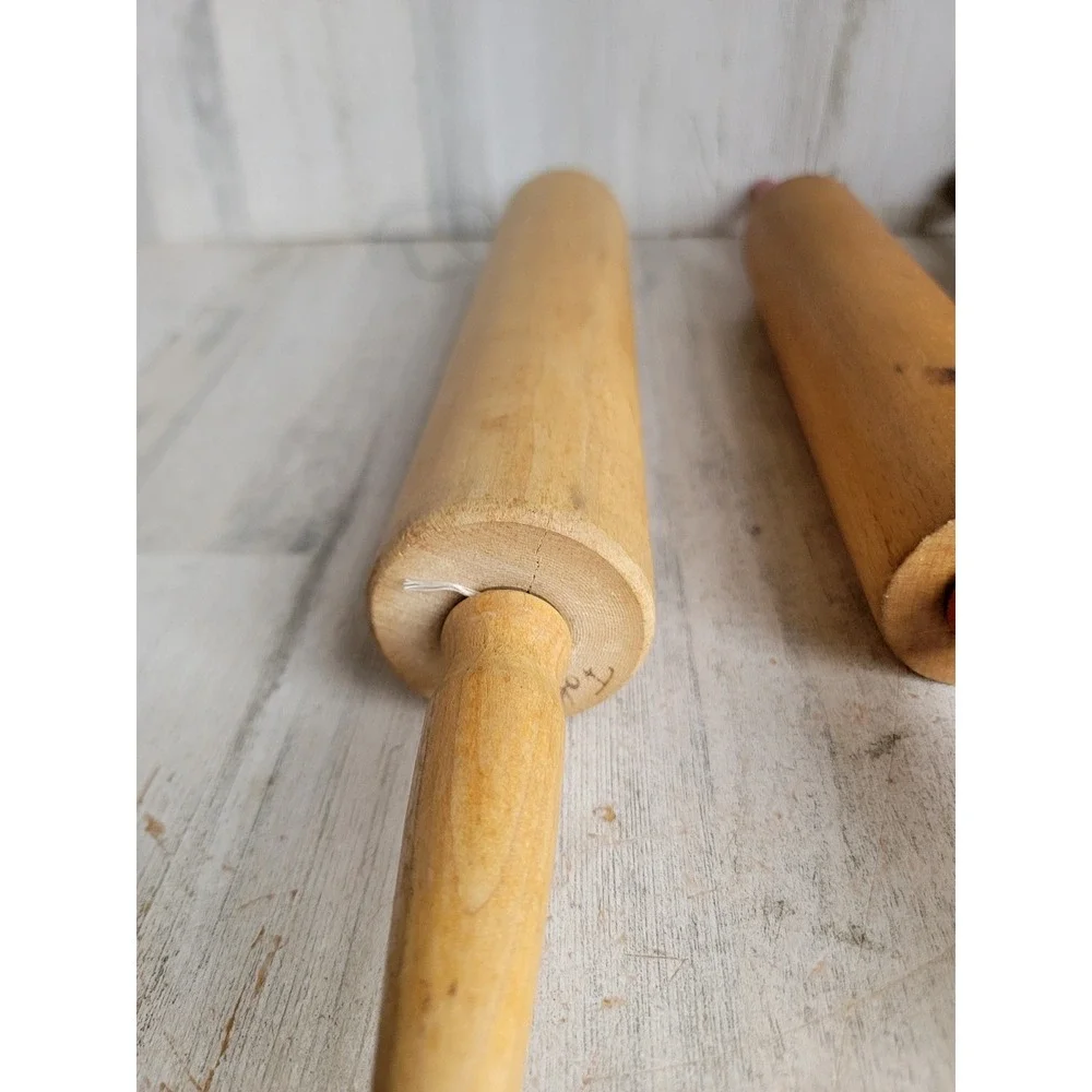 Vintage baking‎ wooden rolling pin accessory kitchen set home decor